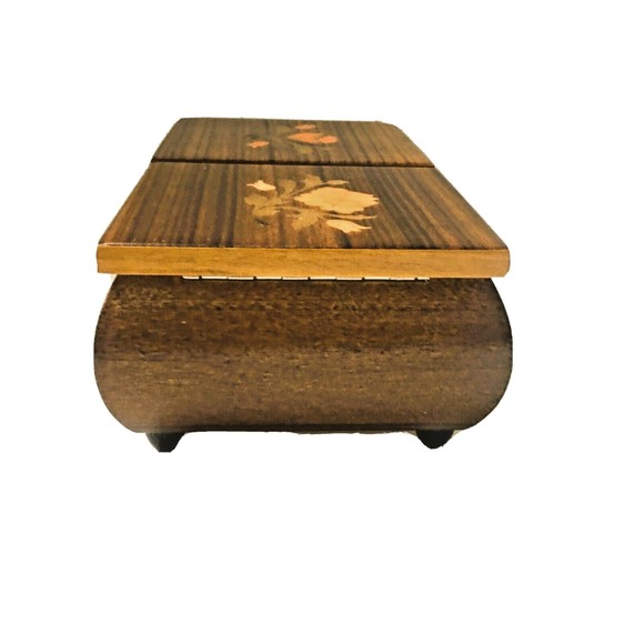 Vintage wooden Mozart Magic Flute Music Box Made in Italy Reuge velvet lining - Picture 3 of 10